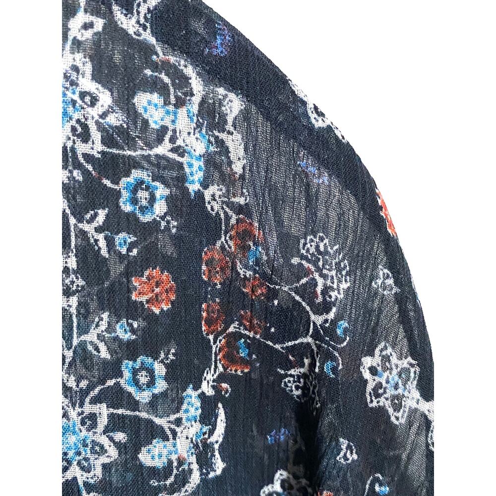 Xhilaration Sheer Kimono Duster XL Paisley Boho Floral Hippie Festival Flowy - Picture 4 of 8
